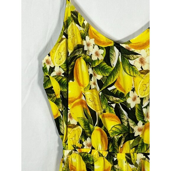 Show Me Your MuMu Rorey Spaghetti Strap Romper Lemon Print Summer Size Medium‎ - Picture 4 of 9